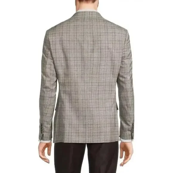 NWT Tallia Verdello Slim-Fit Wool Blend Suit Jacket Cream Brown Size 36 Short